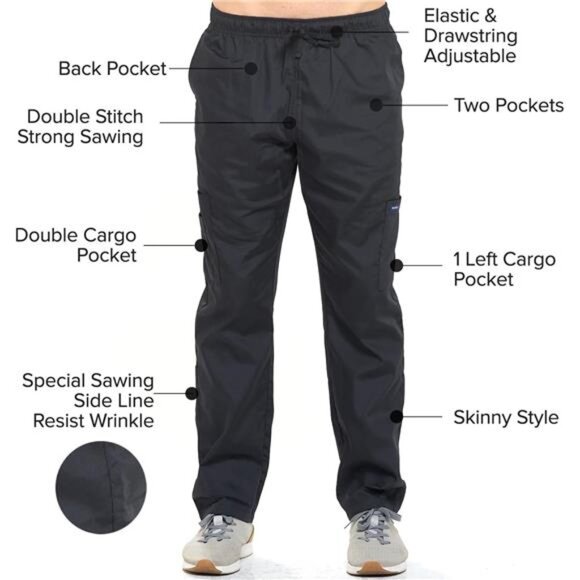 Scrubs Medical Uniform Women and Man Scrubs Set Medical Scrubs Top - Picture 4 of 6